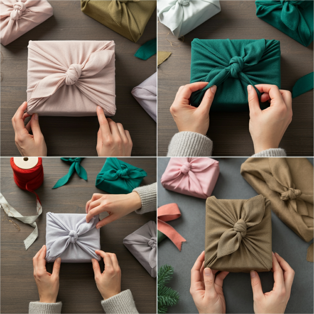 How to Wrap with Fabric Reusable Gift Wrap